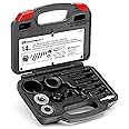 Powerbuilt Power Steering and Alternator Pulley Remove and Install Tool Set, Replace Vehicle Steering Pump, Car Repair Tools, Storage Case - 648605