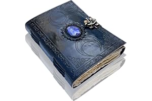 ‎URBAN LEATHER Urban Leder Buch der Schatten Grimoire Hexen Deko Zubehör Vintage Tagebuch für Männer Frau Erwachsene Skizzenbuch Wicca Witchcraft Gothic Zauberbuch Alte Bücher Notizbuch Harry Potter Geschenke Leer