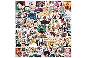 LANSEEDE 100PCS Demon Slayer Aufkleber Stickers für Laptop Wasserflasche Gepäck Snowboard Fahrrad Skateboard Aufkleber für Kinder Jugendliche Erwachsene wasserdichte ästhetische Aufkleber