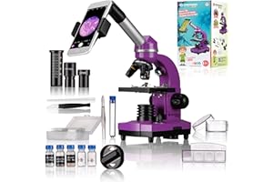Bresser Junior BIOLUX SEL Microscope d’écolier avec Porte-Smartphone, Nombreux Accessoires et système de Zoom à lentille de Barlow, pour Enfants, débutants et Adultes