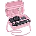 Supmay Hard Travel Case for Sony ZV-1F / ZV-1 / ZV-1 II Digital Camera, Protective Cases Bag Fits Vlogger Accessory Kit Tripod and Microphone, Extra Zipper Pocket fit Battery Charger, Pink
