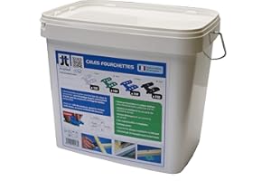 JOUPLAST CALES FOURCHETTES 1, 2, 3 et 5 mm - Seau de 4 x 100 cales