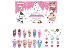 LIHAO Calendrier de l’Avent 2023 Fille 24pcs Accessoire Barettes Cheveux Enfant Élastique Bandeau Cheveux Surprise Cadeau de Noël pour les Petits