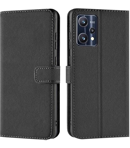 GOKEN Leder-Folio-Hülle Für Realme 8 Pro / 8 4G (6,4 Zoll) – Mit Kartenfächern, Standfunktion & RFID-Schutz, Rot