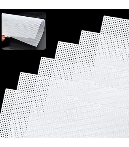 10 Stück Plastic Canvas 20x30cm - Kunststoffgitter Zum Sticken & Basteln
