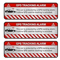 Finest-Folia 3X GPS Aufkleber Fahrrad Motorrad Auto Alarm Warnung Anti Diebstahl Sticker Tracker gesichert R054…