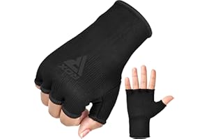 RDX Bandes Boxe sous Gants, Élastiqué Protege Main Sparring Arts Martiaux Protecteur de Poing, Boxing Inner Gloves Hand Wraps, Gants de Frappe Boxeur Adulte Femme Homme
