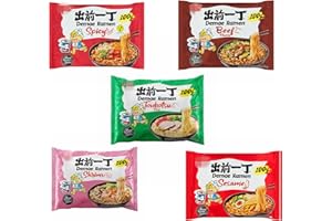 YIJIA Variedad de saboresInstant Noodle Tallarines - Ramen Fideos Instantáneos - Sabor Paquetes mezclados B Pack 5