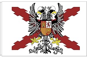WORLDFLAGS BANDERA DE LOS TERCIOS IMPERIALES ESPAÑA. CALIDAD RASO PREMIUM. TAMAÑO GRANDE 150X90 CM