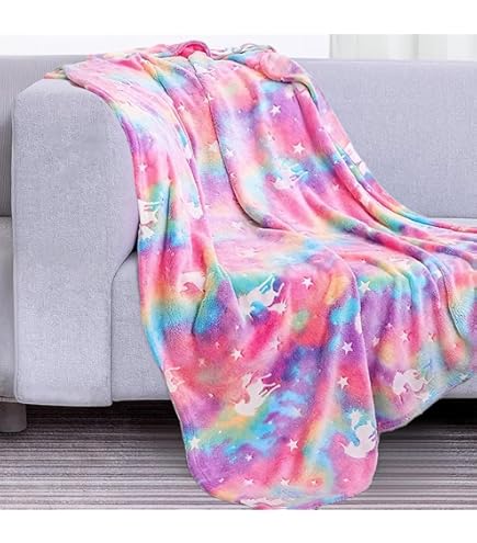 Ainori Couverture Licorne En Flanelle Pour Toutes Les Saisons