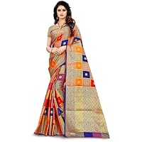 RIVANA Woven Banarasi Festive Wear Wedding Wear Patola silk sarees for women (Color_Multi)