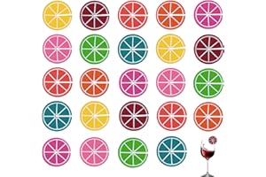 SEABABOO Wiederver Wendbare Markierer Party Wein Glas Marker Silikon Bunte Dekoration Silikon Cup Marker Trinken Drinks Mark Teebeutel Halter Flaschen Insgesamt 24 Mischfarben