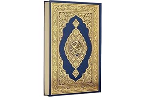 Everyfix Corán en árabe – Sagrado Corán formato A5 – Cubierta azul – Corán con texto árabe completo para recitación y lectura diaria – Libro islámico resistente para uso personal o en la mezquita