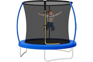 ‎JUMMICO JUMMICO Trampolin Outdoor Ø 183/228/290/360 cm Komplettset mit Sicherheitsnetz, Leiter, Randabdeckung & Montagezubehör, GS-Zertifizierung Gartentrampolin für Kinder