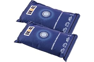 UKB4C Reusable Car Dehumidifier, Eliminates Foggy Windscreen, Moisture Damp Absorber Caravan Van Silica Gel 350g Bags (Pack Of 2)
