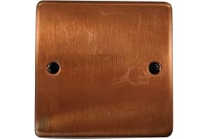 G&H BRASSWARE G&H CTC31 Standard Plate Tarnished Copper 1 Gang Single Blank Plate