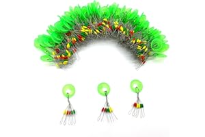 DHER Gummi Angeln Bobber Stopper Gummistopper Schnurstopper Angeln Gummiperlen 100 Stück Gummi-Angelstöpsel, 6 in 1 Gummistöpsel Angelschnurstöpsel Angeln Gummiperlen, runde Angeln Gummiperlen Angeln