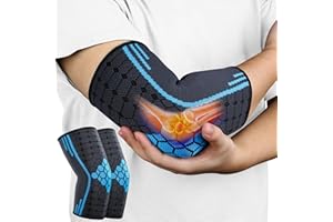 AOOWU Coudière Tendinite, 2PCS Coudière Musculation et Épicondylite, Respirant Attelle Coude, Antidérapant Compression Coudière De Maintien, pour Coude de tennis,Tendinite Coude,Soulagement de Douleur