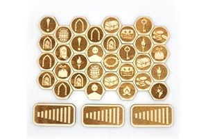 Printable Adventure Token DND in Legno incisi al Laser – 35 segnalini Battlemap per Oggetti e azioni – Accessori per Giochi da Tavolo Pen And Paper