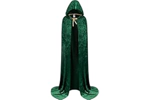 Spooktacular Creations Hooded Velvet Cloak Halloween Women Witch Cape Costume Accessory