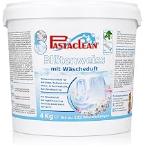 Pastaclean Blütenweiss (133WL) Weißwaschmittel mit Wäscheduft | Stark gegen Flecken I Waschmittel für Weißwäsche & Kochwäsche, Gardinen