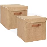 Ocean Home Textile Box Set with 2 Jute Lids 30x30x30 cm