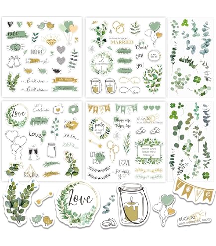 Autocollants De Mariage - INF - 4 Pièces - Papier Adhésif Cuivré - Couleurs Vives - Décorations De Mariage - Beaux-Arts Et Loisirs Créatifs