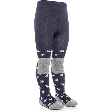 Lot De 3 Collants Bébé Garçon Hiver - Tricotés Coton Élastique - Motifs Noël - Taille 6-12 Mois à 9-10 Ans