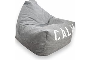Aiire Puff Salon Moderno de Diseño Pintado a Mano - Puf con Relleno Incluido para Decoracion Habitacion Juvenil - Bean Bag Chair Pequeño, Puffs Infantiles o Cojin de Suelo Gris Claro