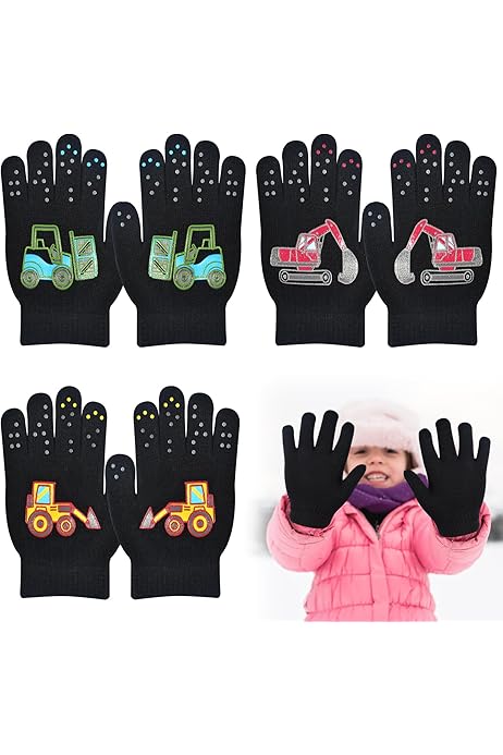 6 Paia Guanti Magici Elasticizzati Per Bambini 3-8 Anni - Caldi E Morbidi Per Inverno - Foto 8