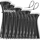 DUNSOO Kabelbinder 1000 Stück Kabelbinder Set 100/150/200/250/300mm kabelbinder Schwarz Kabelbinder UV Bestandig Temperaturbe