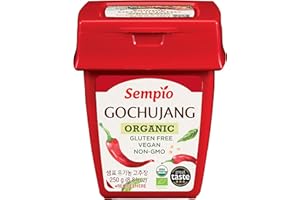 Sempio Gochujang Biologico (250g) - Pasta di Peperoncino Coreana, Dolce, Gustosa e Piccante. Salsa Premium di Peperoncino Rosso per Tteokbokki, Cucina Coreana. Vegana, Non-OGM