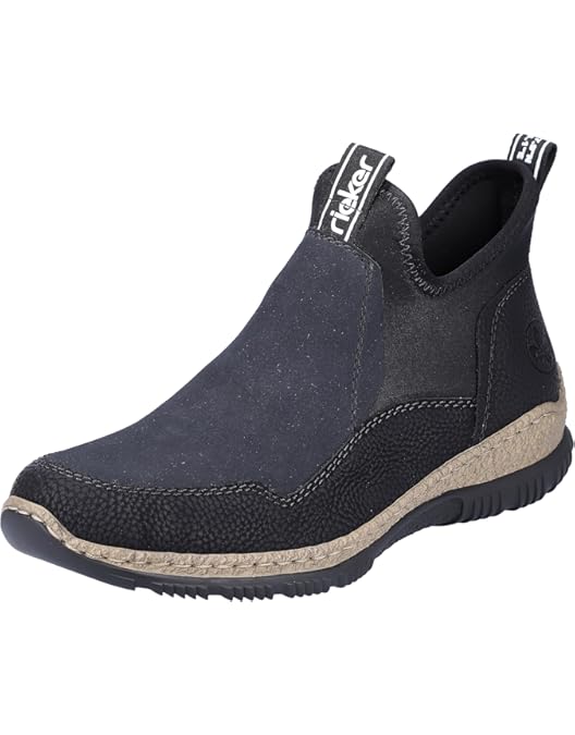 Rieker Dames N1407 enkellaarzen, zwart, 43 EU