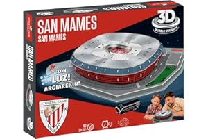 BANDAI Athletic Club 14085 EF-14085 3D Puzzle with Light Stadium San Mamés, Colour