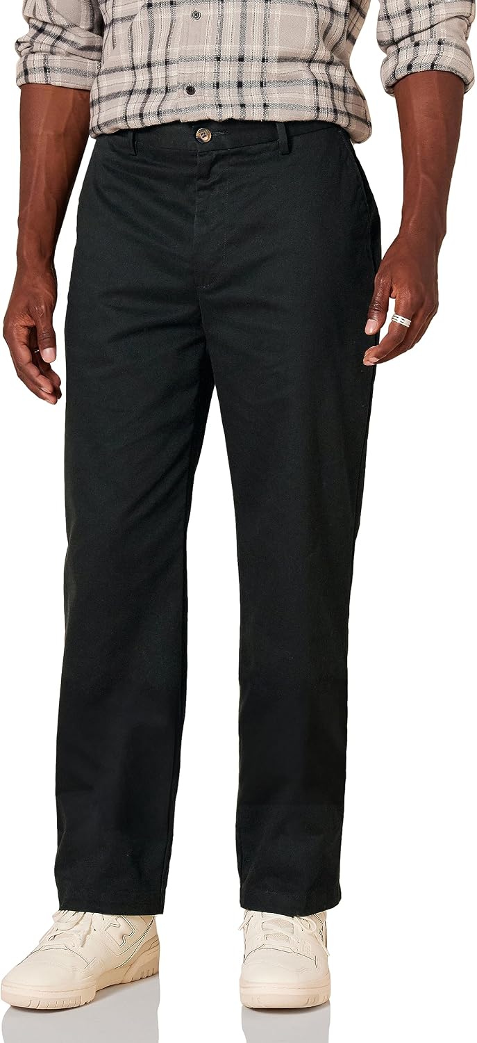 Amazon Essentials Men's Classic-Fit Wrinkle-Resistant Flat-Front Chino Trousers (Available in Big and Tall)