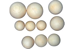 JOWE Holzkugel aus Buche Sortiment ohne Bohrung - 10 Stk Holzkugel aus Buche DM 50mm-80