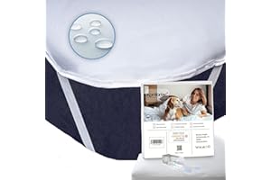 ‎KOMFORTEC Komfortec wasserdichter Matratzenschoner 180x200 cm, Atmungsaktive Matratzenauflage, ohne Knistern Matratzenschutz, Inkontinenzunterlage, Weiß