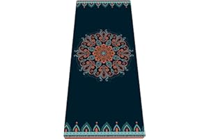 LaiEr Tapis de yoga de voyage portable, tapis d'entraînement léger et pliable – Idéal pour le yoga, le pilates, le bikram, les étirements, l'entraînement et l'exercice (183 cm x 61 cm x 1.5 mm)