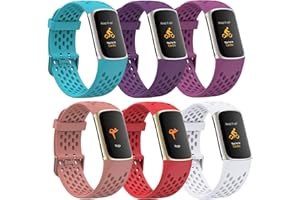 Wizvv - Pulsera compatible con carga 5 rastreador, correas de reloj deportivo de silicona suave transpirable de repuesto para carga 5 para mujer y hombre, 3 paquetes