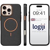 Logiji Ladera iPhone 15 Kılıf - Mat Dokulu Sağlam Kapak - MagSafe ile Uyumlu - Siyah