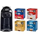 Lavazza, A Modo Mio Macchina per Caffè Idola Nera con 64 Capsule A Modo Mio Assortite, Macchina per Espresso Compatta e Silen