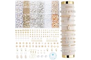 LEUYUEE Perline Per Braccialetti Kit Kit per la creazione di gioielli,Kit per Gioielli Fai Da Te,pietre preziose naturali,per Gioielli Braccialetti Collane Anelli Orecchini