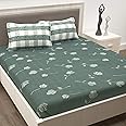 Story@Home Floral Metro Series Elegant Design Bedsheet Set, Grey, MT1429