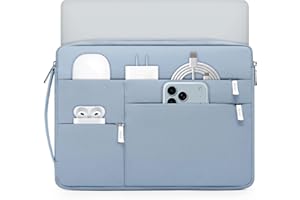 ‎HYZUO HYZUO 13,3-14 Zoll Laptophülle für MacBook Pro 14 M5-M1, MacBook Air/Pro 13, 13,8-13 Surface Laptop/Book, Tragbare Notebook Schutzhülle für 13" HP Dell Lenovo ThinkPad Asus Acer Samsung, Blass Blau