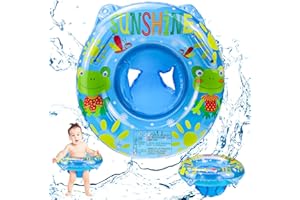 GEWDW Baby Swimming Ring Float, Inflatable Swimming Pool Float with Seat, Baby Swim Seat for 3-36 Months Toddler Children Baby Bath Swimming Float 6-12 Months