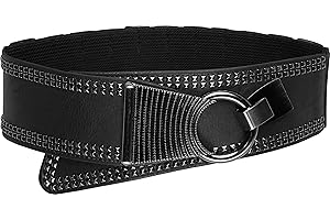 BlackButterfly Largo Elastico Allungare Metallo Costellato Gancio Fibbia Cintura