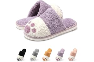 GOEWY Pantofole Donna Uomo Invernali Peluche Ciabatte Comode Caldo Scarpe di Cotone, Memoria Schiuma Slippers Simpatiche Animali Antiscivolo Suola Scarpe Interno Esterno