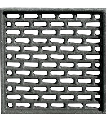 Grille De Four En Fonte 25x18 Cm - Pour Poêle à Cheminée, Barbecue, Feu De Camp - Poids 2,45 Kg