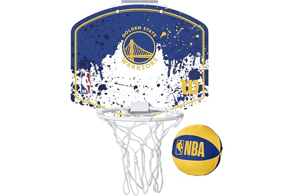 Wilson Mini Panier de Basket, Hoop NBA TEAM MINI HOOP, GOLDEN STATE WARRIORS, plastique