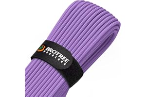 Brotree Paracord 4mm 9 Hebras Cuerda de 100% Nylon (15m, 30m, 50m) Tipo III Cuerda de Paracaídas para Supervivencia, Al Aire Libre, Bricolaje - 280kg Carga de Rotura (Lila, 30m)